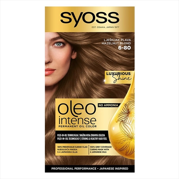SYOSS OLEO INTENSE BOJA ZA KOSU 6-80 LEŠNIK PLAVA
