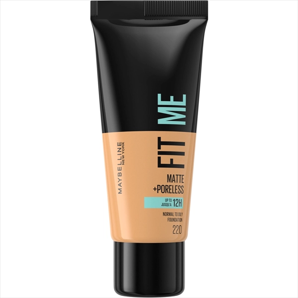 MAYBELLINE TEČNI PUDER NEW YORK FIT ME MATTE 220 NATURAL BIEGE 30ML