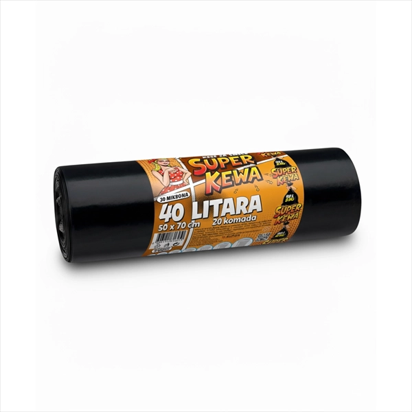 SUPER KEWA KESE ZA SMEĆE 40L 20KOM