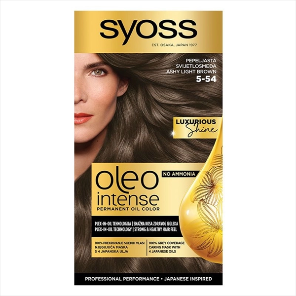 SYOSS OLEO INTENSE BOJA ZA KOSU 5-54 PEPELJASTA SVETLOSMEĐA